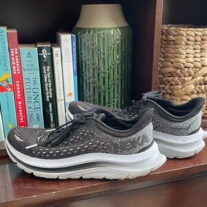 Hoka Black and White Running Sneakers